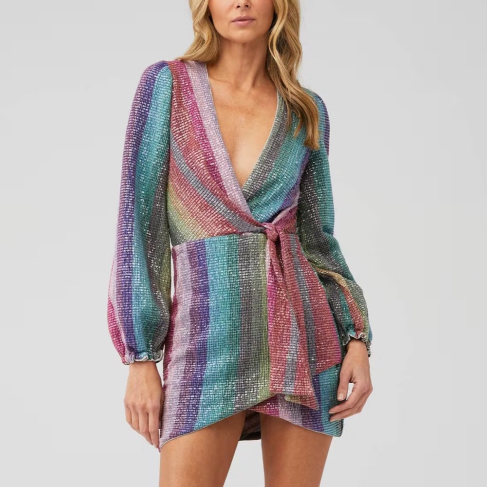 SAYLOR Multicolor Striped Mini Dress